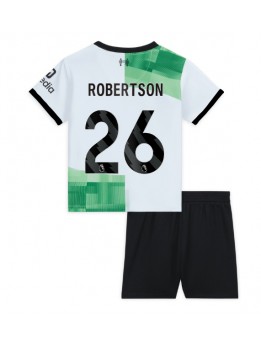 Otroški Nogometna dresi replika Liverpool Andrew Robertson #26 Gostujoči 2023-24 Kratek rokav (+ hlače)